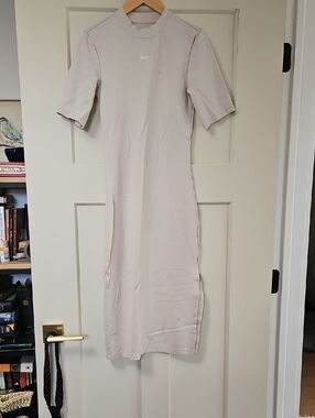 Nike Cream Short-Sleeve Midi Dress